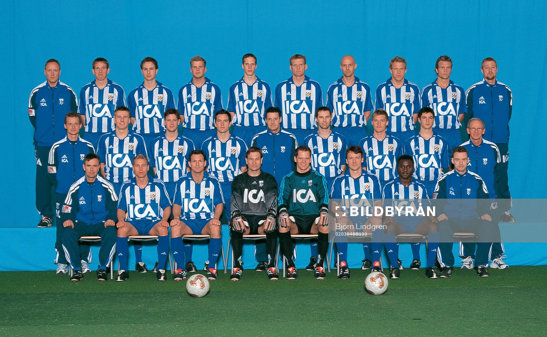 Bakre raden fr v; Stefan Lindqvist, lagledare, Jimmy