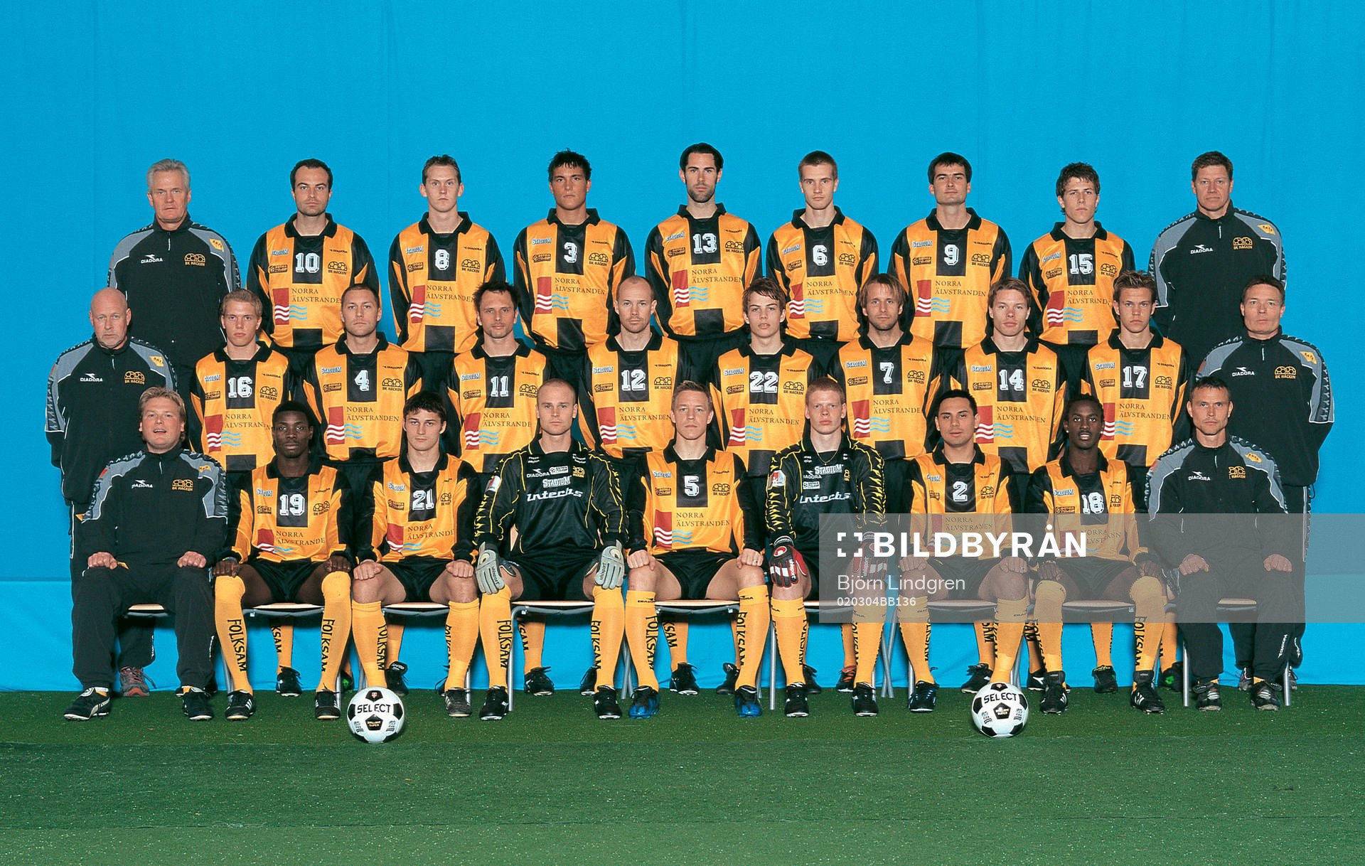 Bakre raden fr v; Göran Fridlund, fysioterapeut, Peter