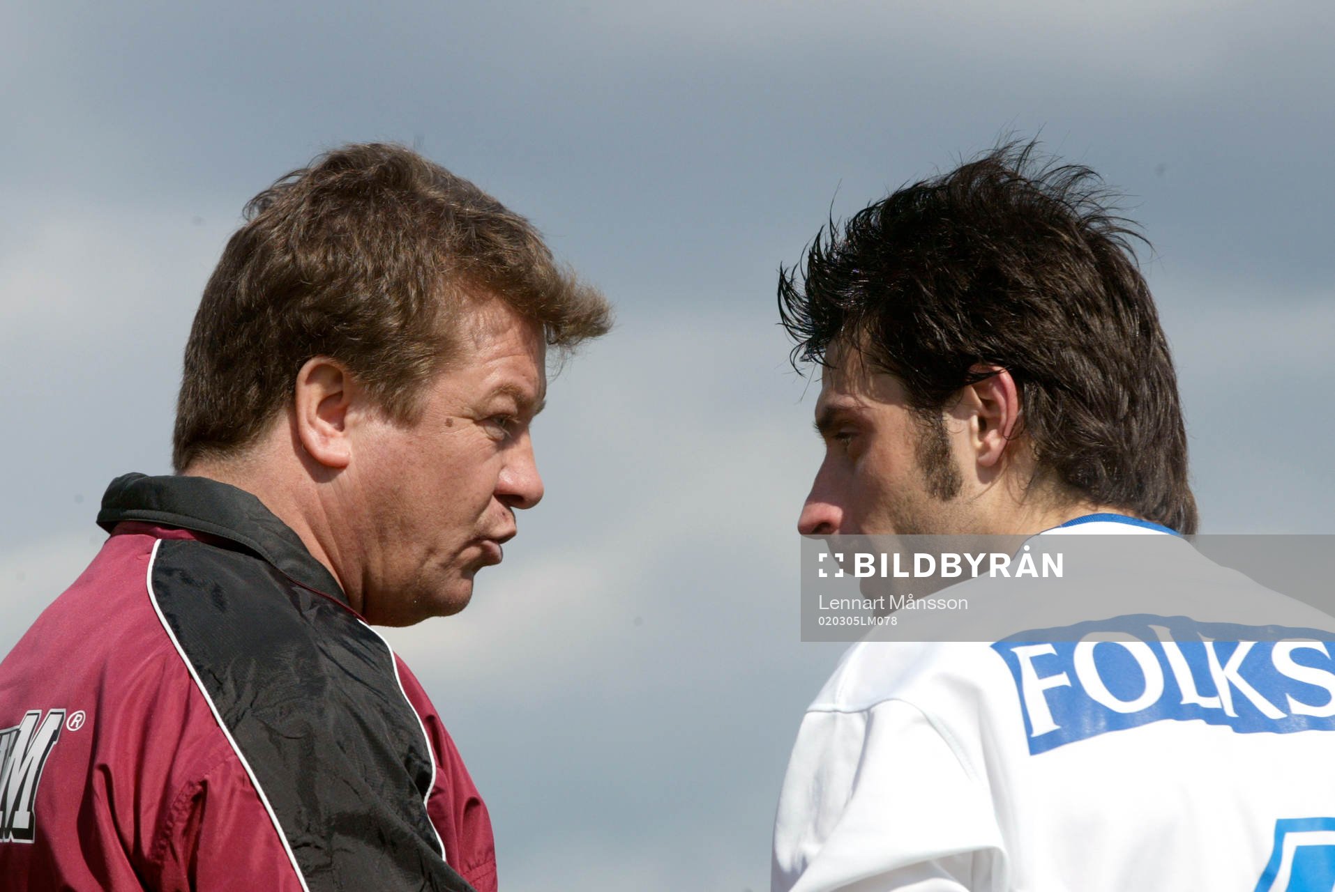 Bengt-Arne Strömberg, tränare,  och Jojje Karatanasis,