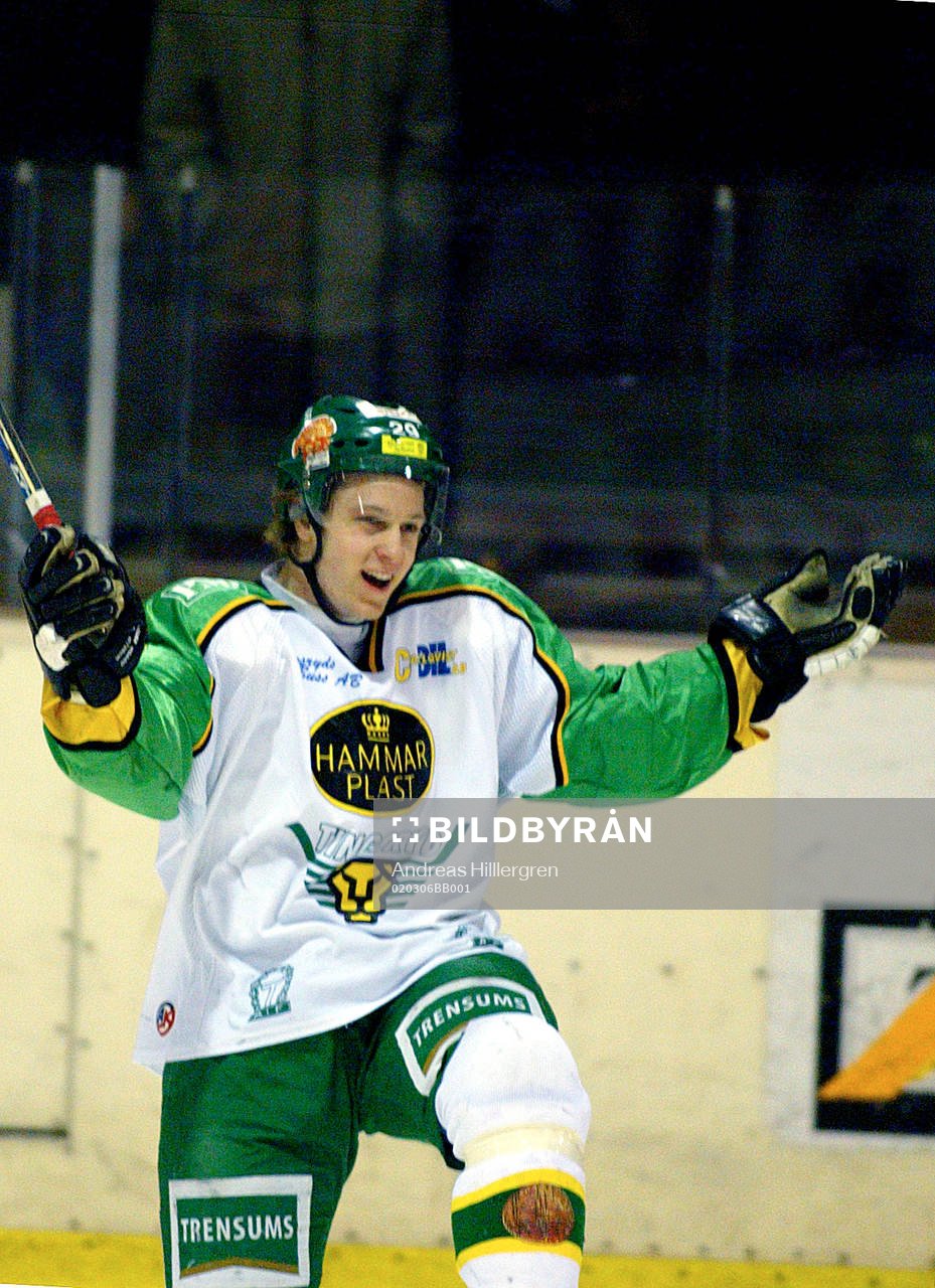 Ishockey, Tingsryd - Bofors, Marcus Johansson, 1-0, jubel