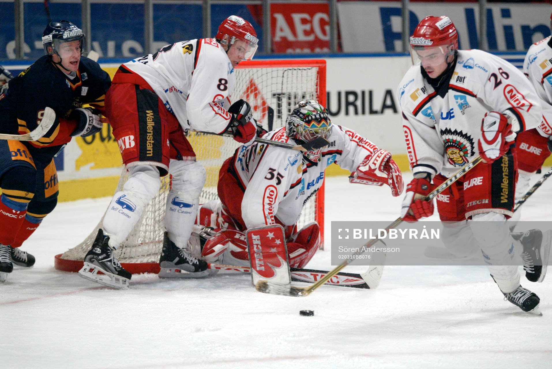 Henrik Lundqvist, Christian Bäckman och Peter Ström,