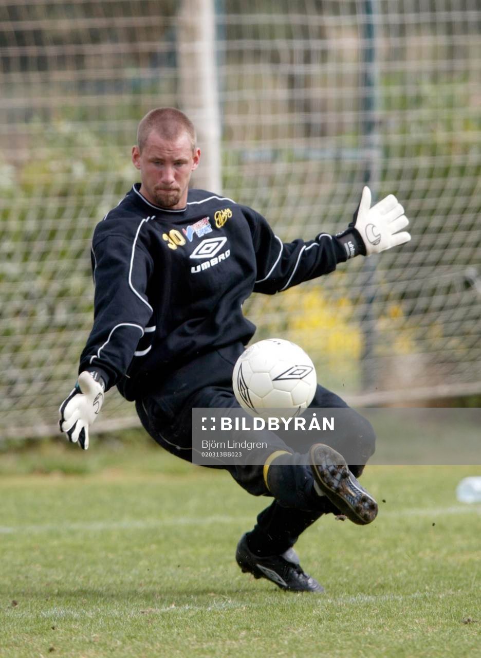 Johan Wiland, målvakt i Elfsborg in action
