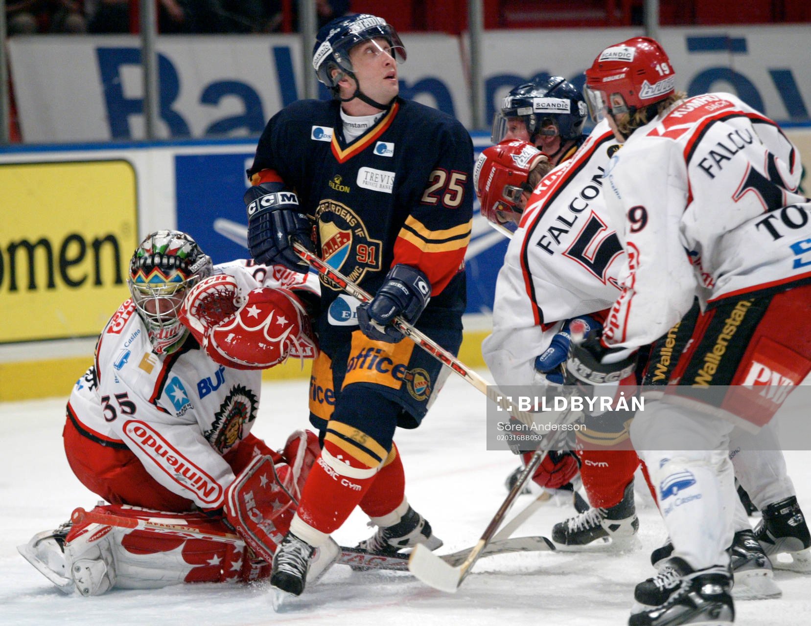 Henrik Lundqvist, Frölunda och Mikael Johansson,