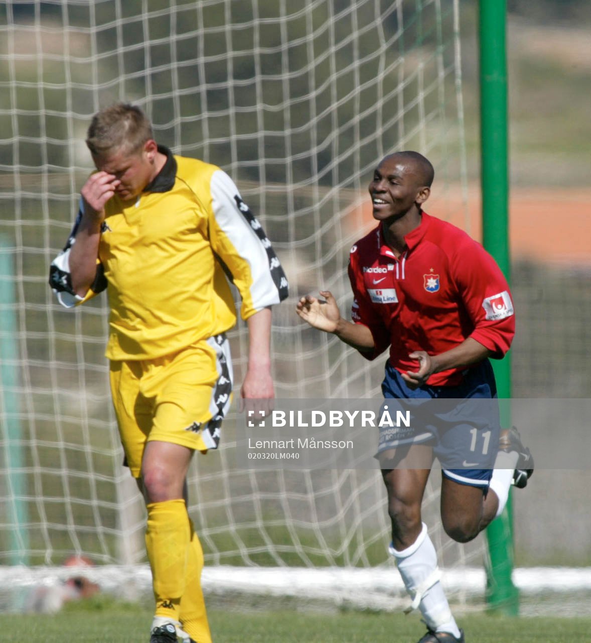 Fotboll La Manga, Örgryte,  Christian Hemberg, jubel