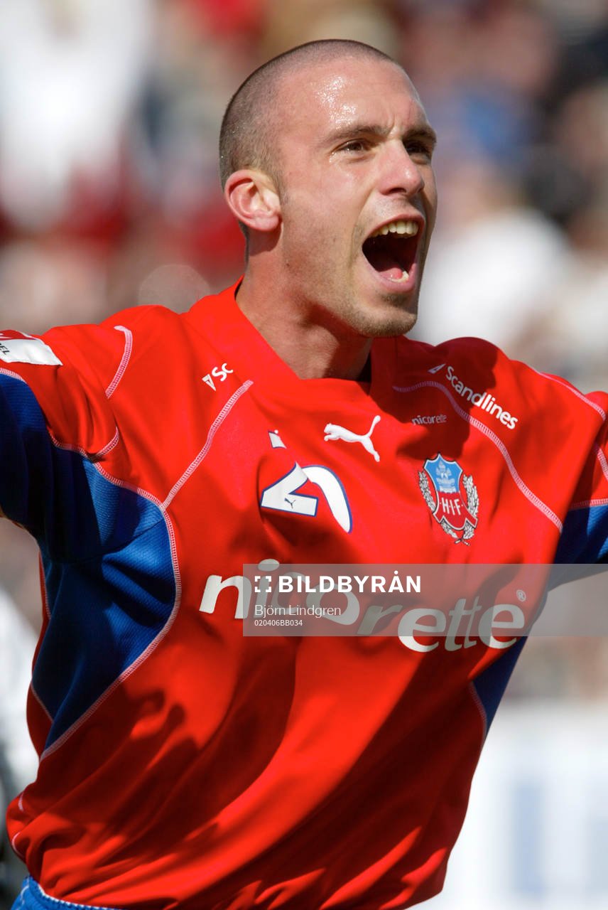 Fotboll, Allsvenskan, Rade Prica, Helsingborg, jubel,
