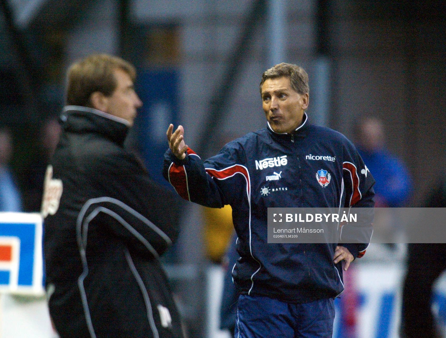 Sören Cratz, tränare Helsingborg och Tom Prahl, tränare