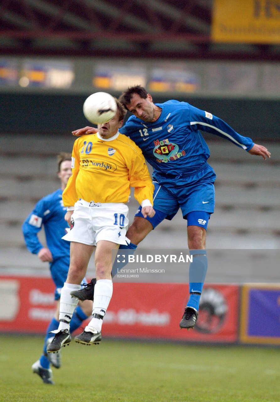  Magnus Eriksson, IFK Malmö och Goran Jevtic, Öster. Nick, nickduell.