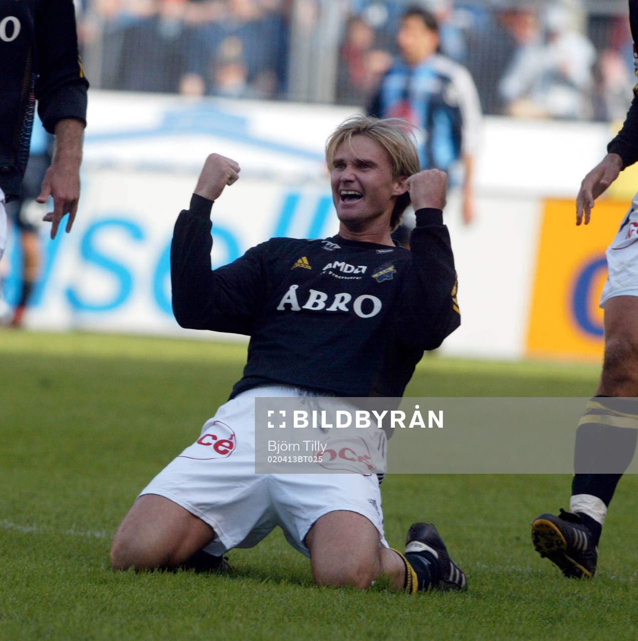  Andreas Andersson, AIK jublar efter segermålet 3-4.