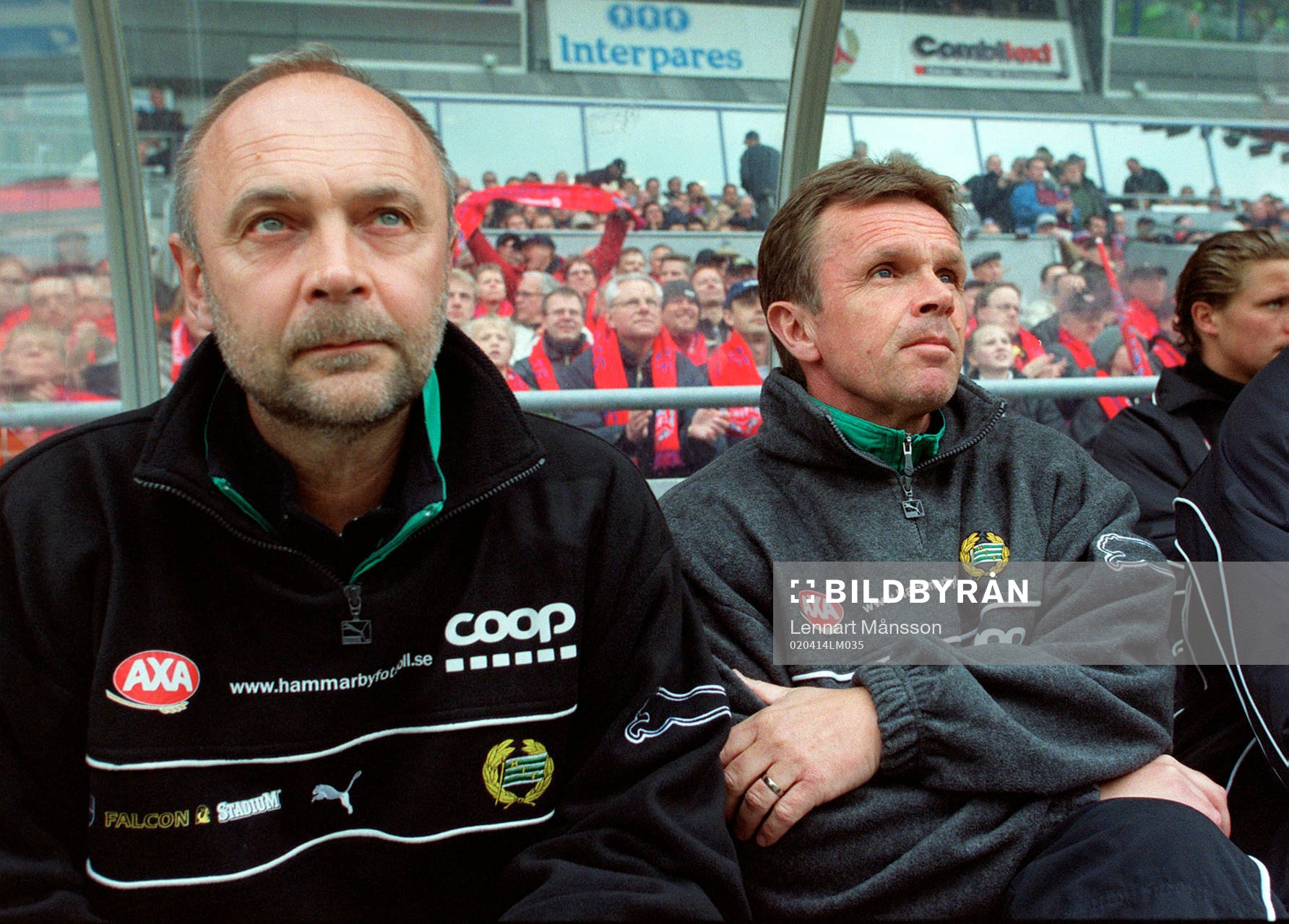 Thom Åhlund och Anders Linderoth, tränare, Hammarby