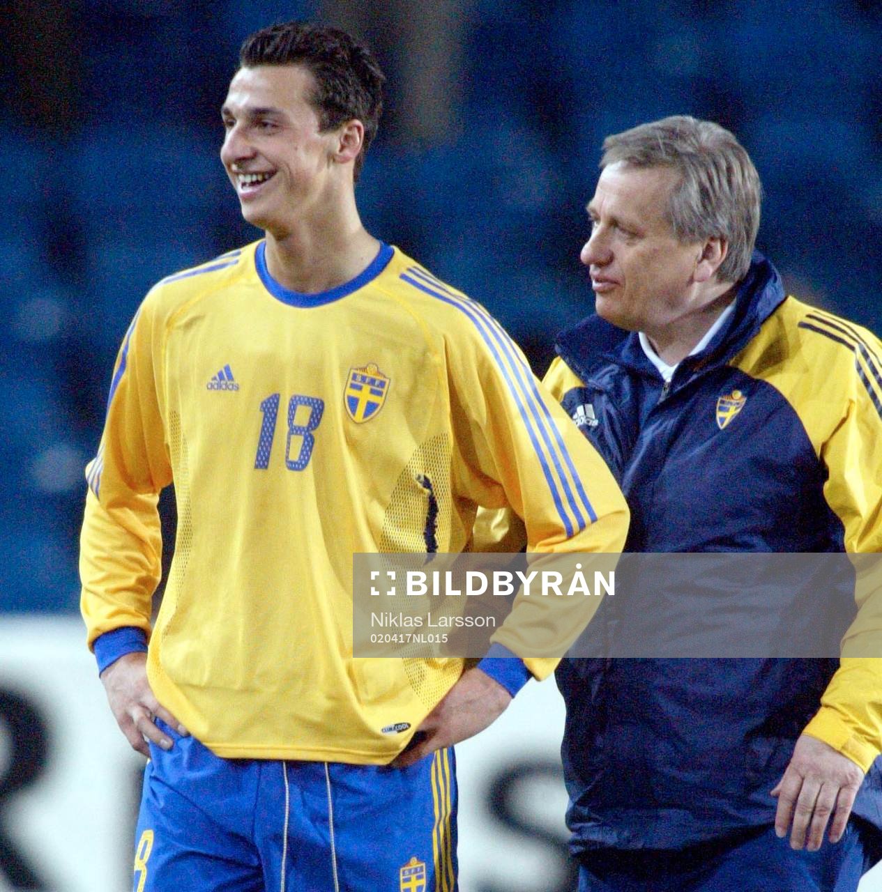 Fotboll, Norge - Sverige,  Zlatan Ibrahimovic och Tommy
