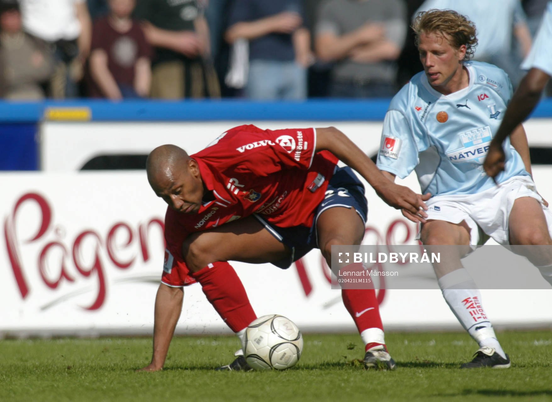 Fotboll, Malmö FF - Örgryte, Jeffrey Aubynn och Erik