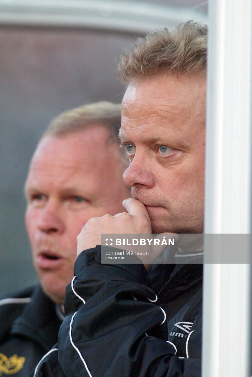 Anders Grönhagen och Thomas Ahlström, tränare Elfsborg