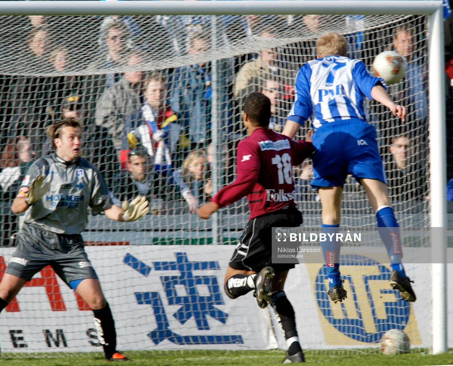 Gustav Andersson, Göteborg nickar här in 1-0 till Blåvitt