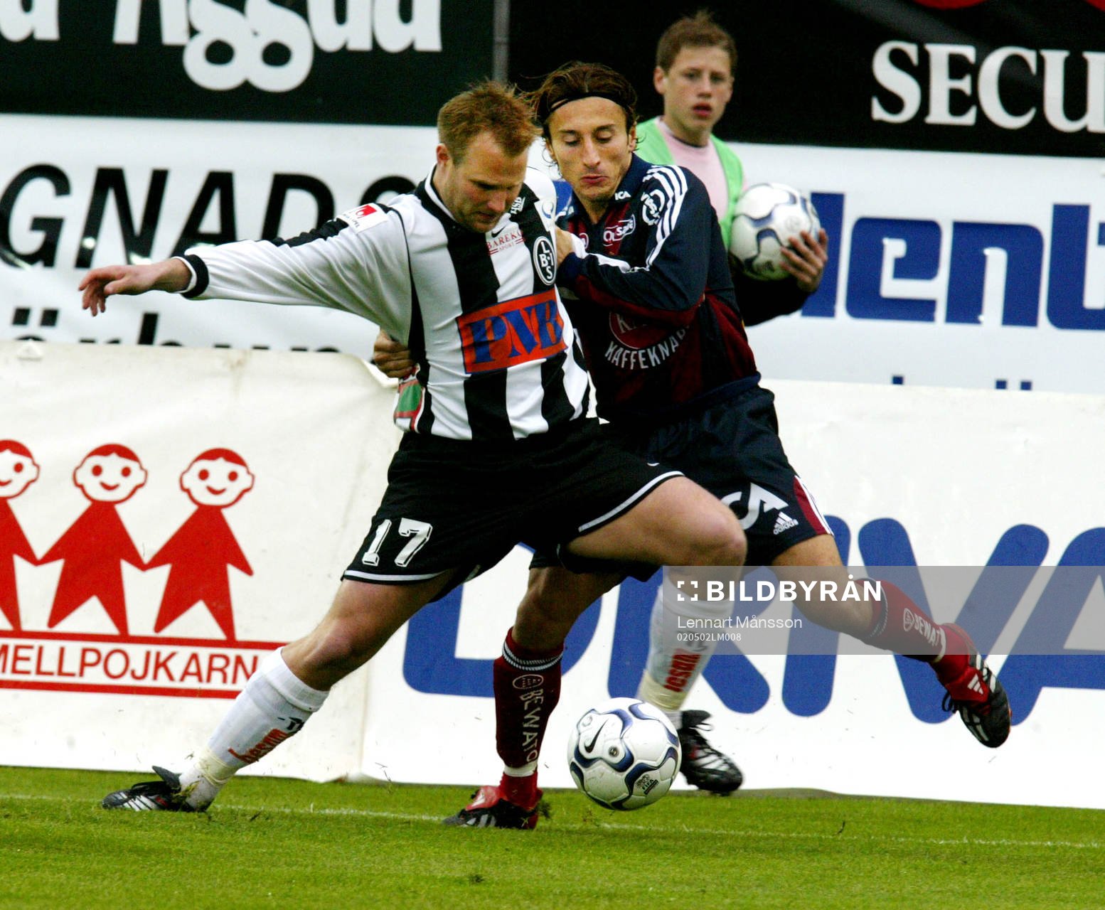 Landskrona - Djurgården.  Anders Friberg mot Lovay Chanko