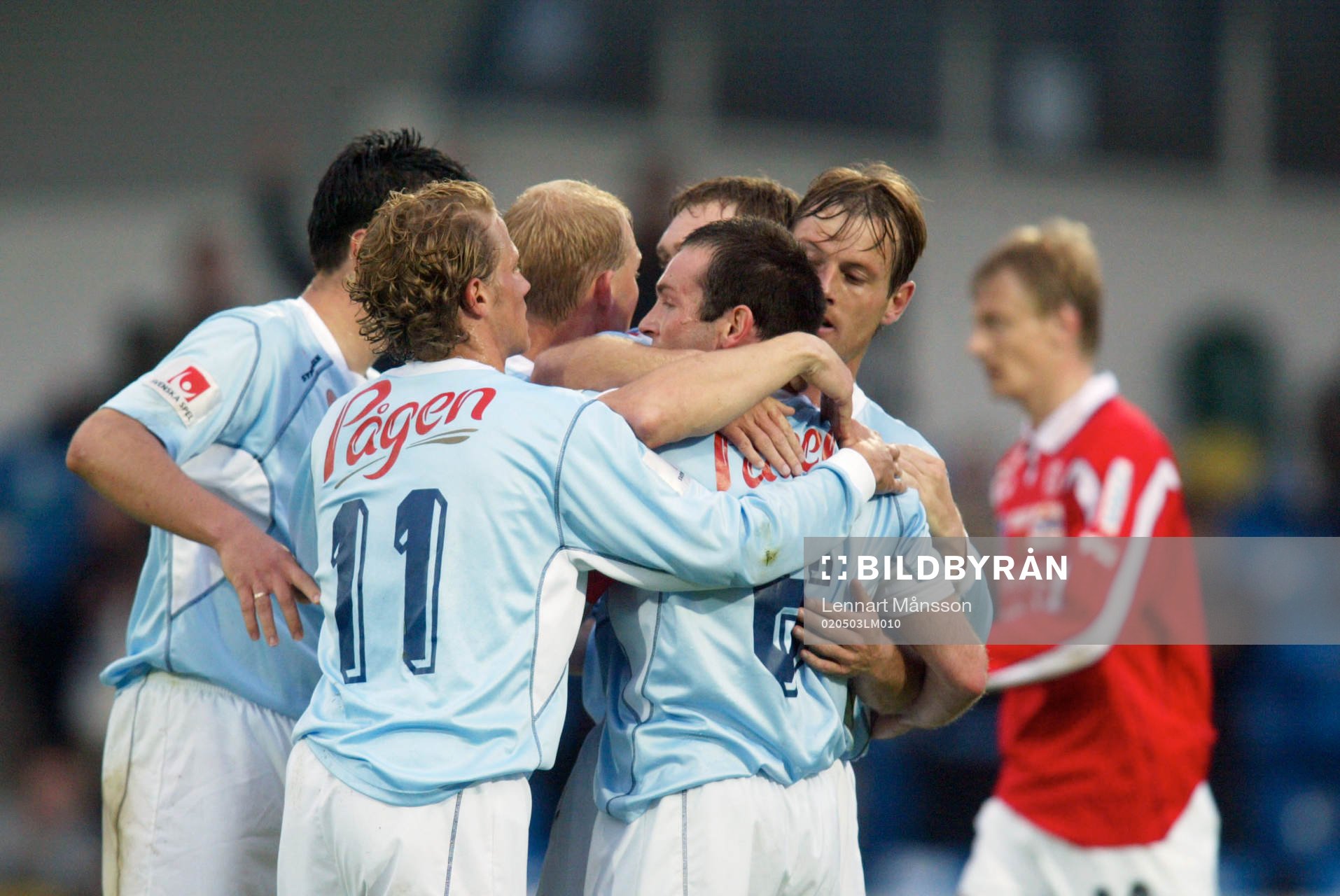 1-0 målskytten Hans Mattisson, Malmö kramas av Erik