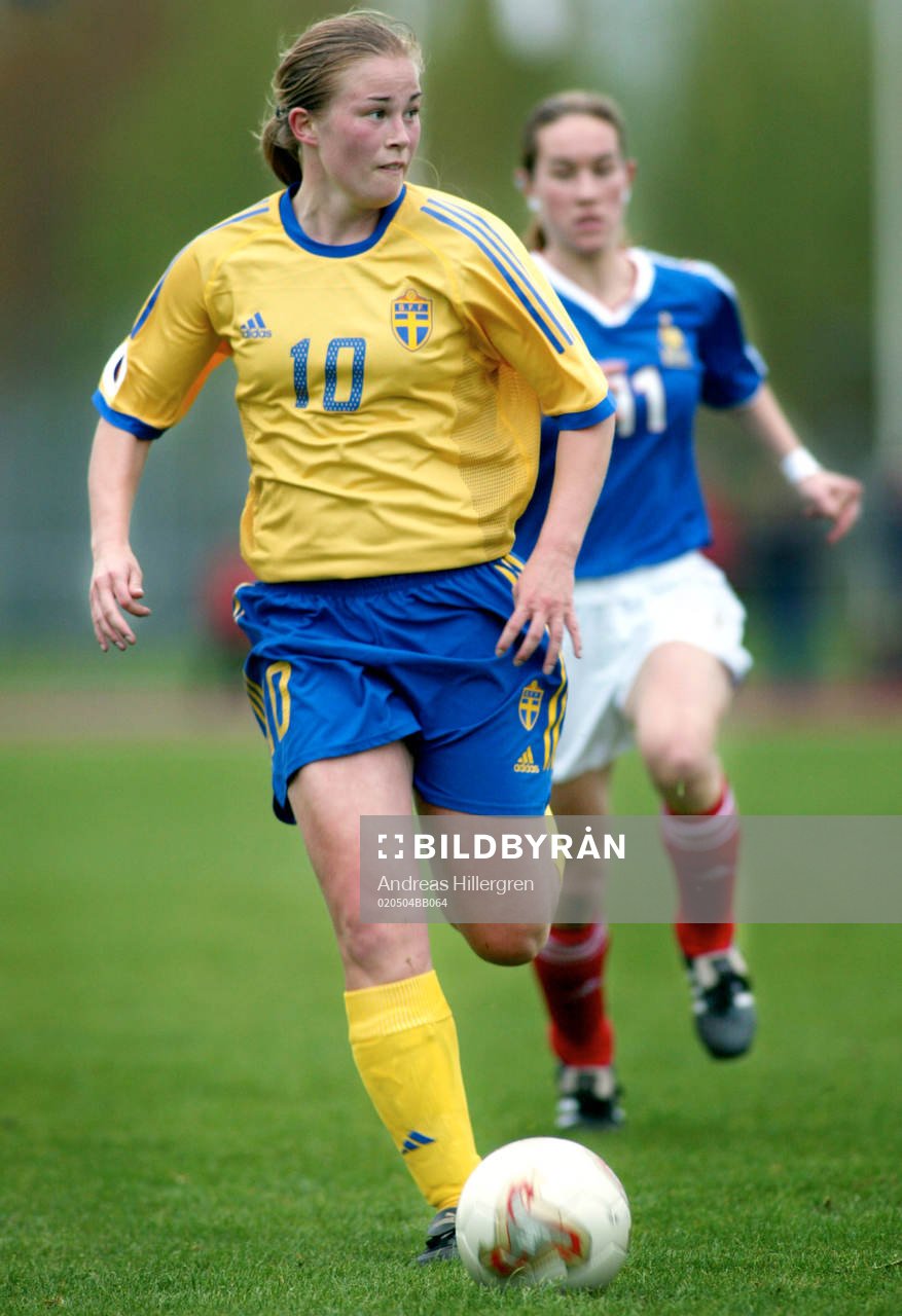 dam EM, F19, Sverige - Frankrike, Emma Lindqvist, Sverige