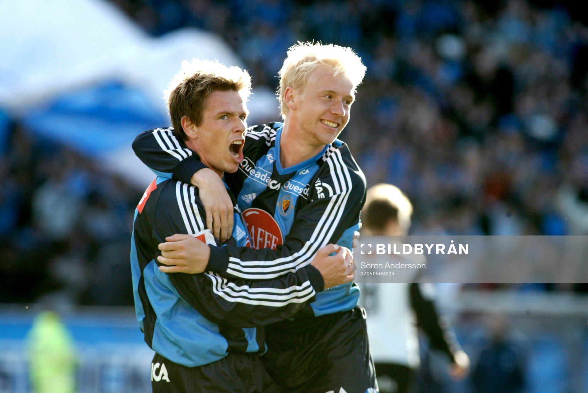  Christer Mattiasson och Patrik Eriksson Ohlsson, Djurgården, jubel.