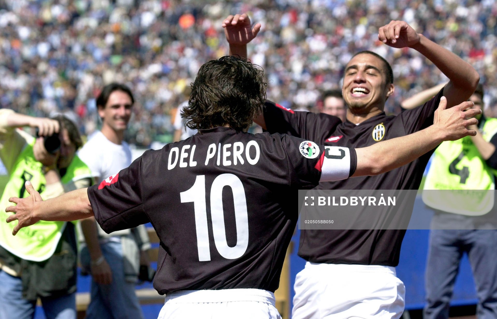  Jubel, glädje, Tereseguet och Del Piero, Juventus.