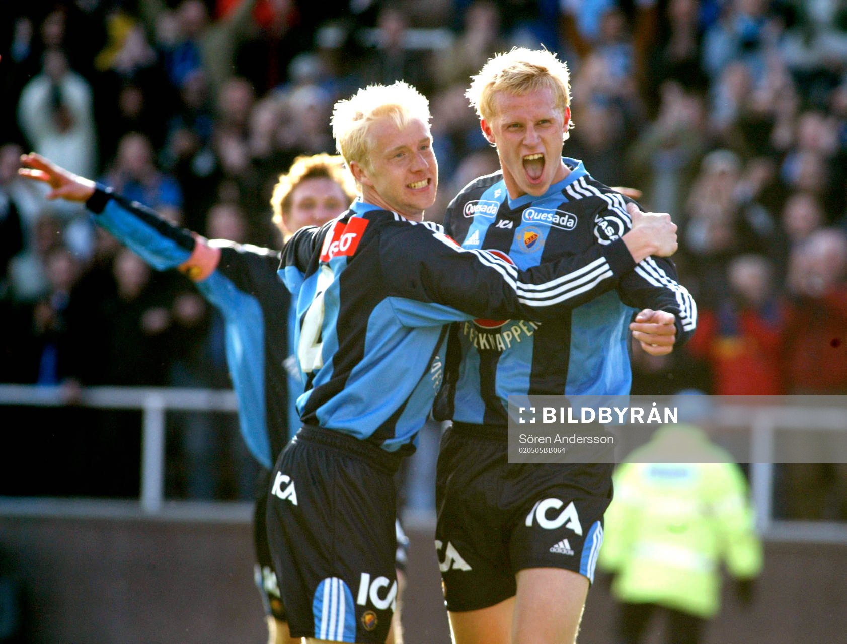  Patrik Eriksson Ohlsson och Richard Henriksson, Djurgården, jubel.