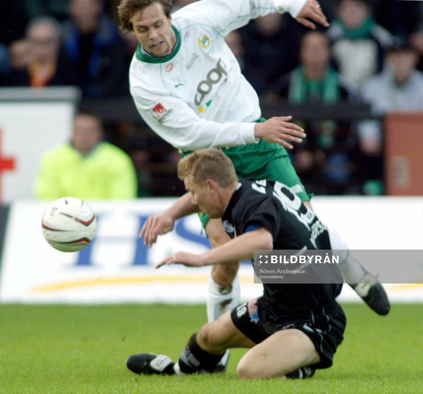  Robert Andersson, Halmstad och Max Von Schlebrugge, Hammarby.