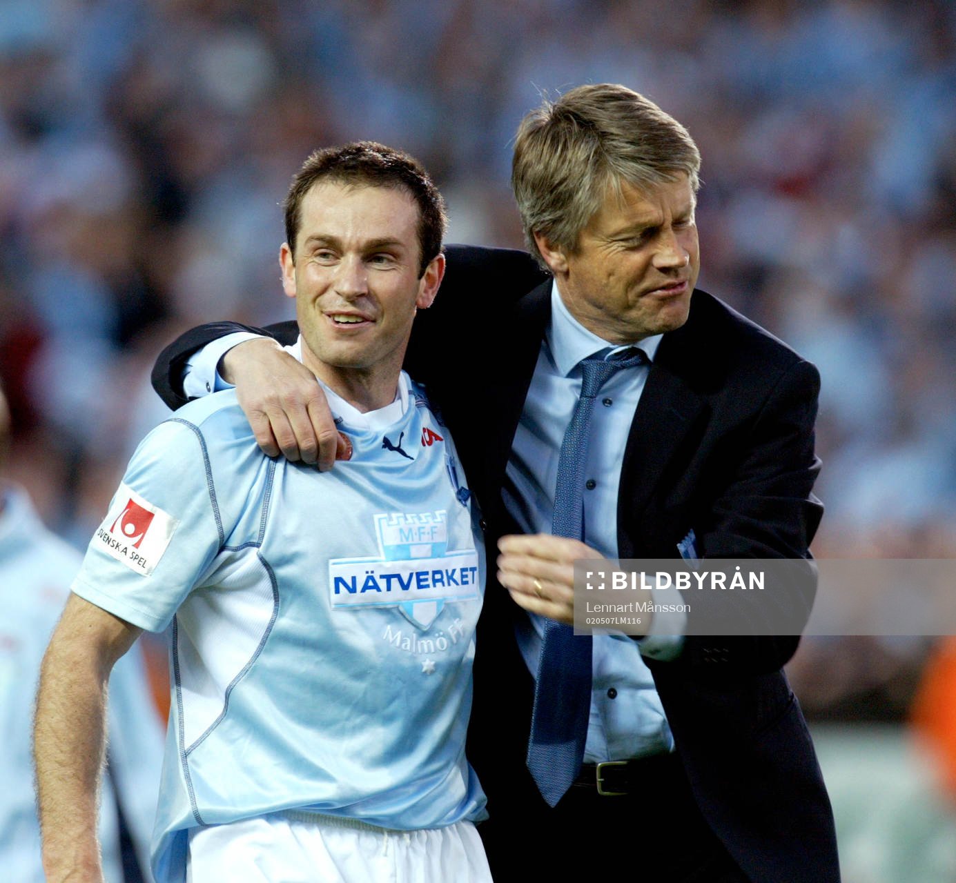  Hans Mattisson coh Hasse Borg, Malmö FF.