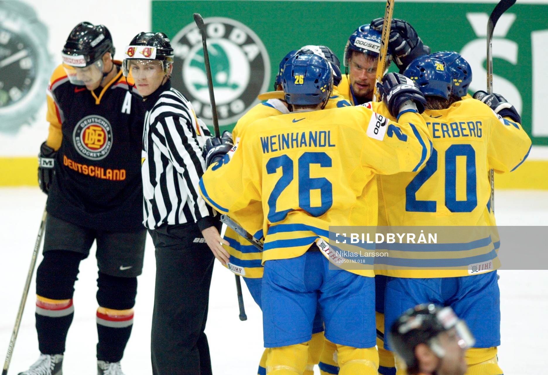 Ronnie Sundin, Sverige gratuleras  och Leonard Soccio,