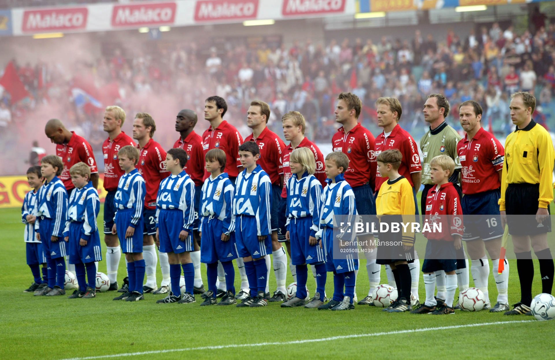 Örgryte - IFK Göteborg. Uppställning, knattar