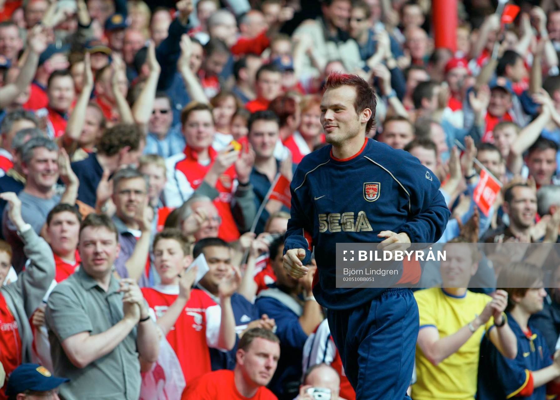 Fredrik Ljungberg, Arsenal, fick stående ovationer när