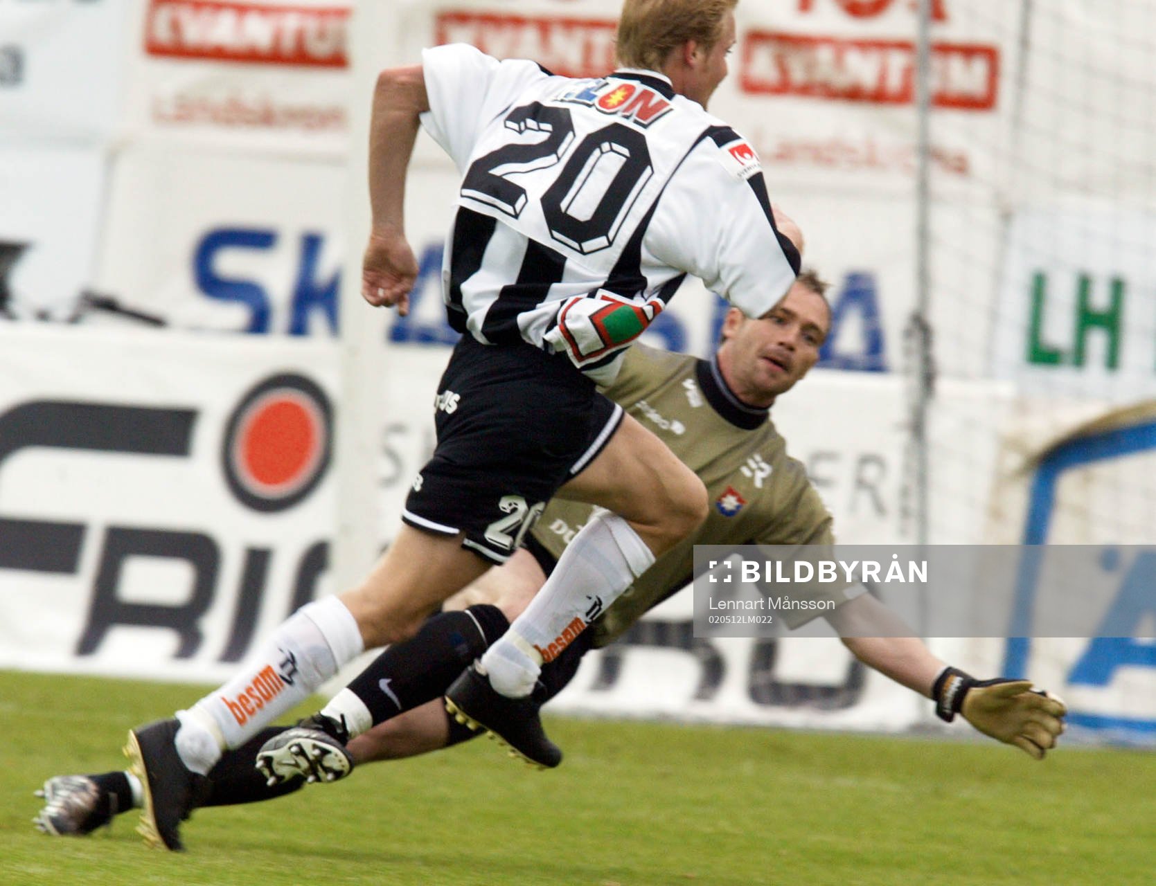 Dick Last, Örgryte river ner Matthias Eklund, Landskrona