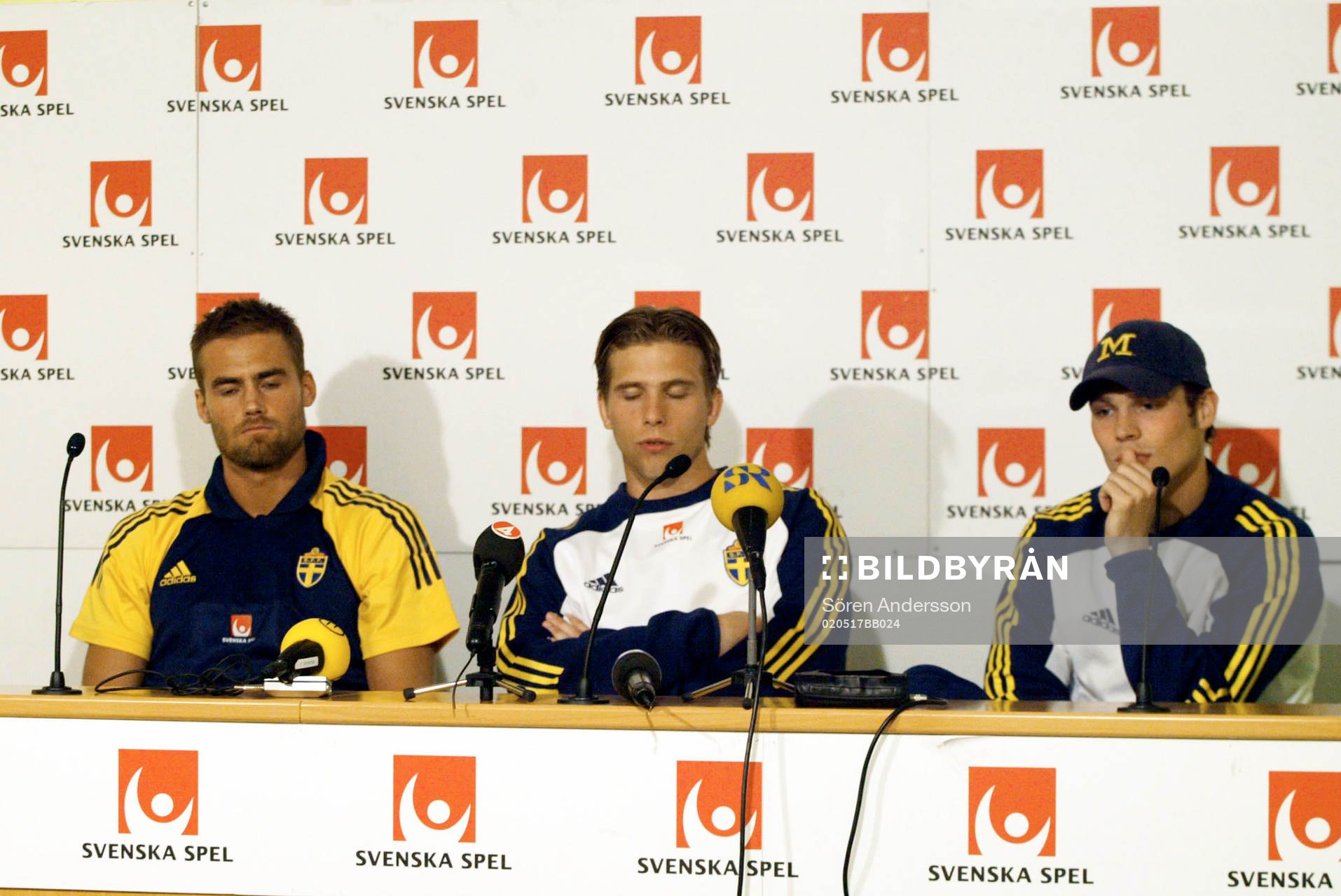 Olof Mellberg, Anders Svensson och Fredrik Ljungberg,