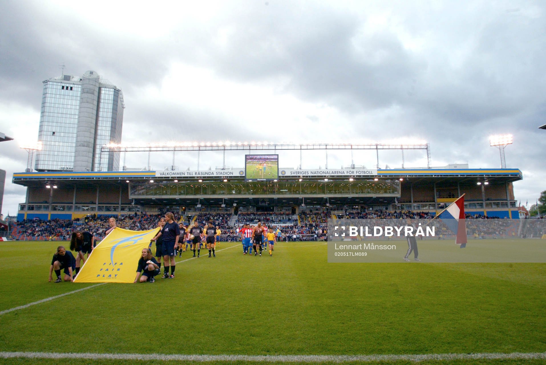  Inmarsch, stadion, Råsunda.