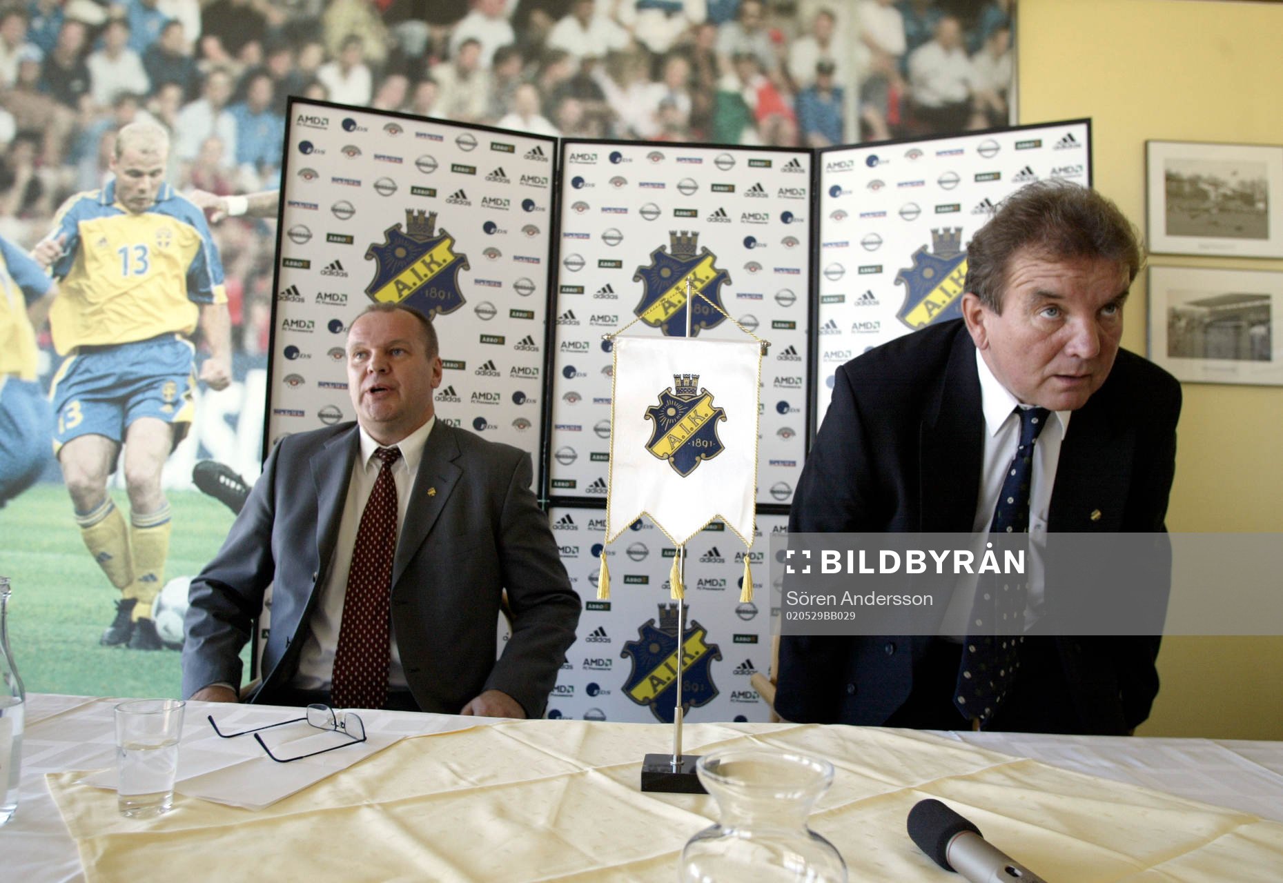 Sanny Åslund och Dusan Uhrin, tränare, AIK
