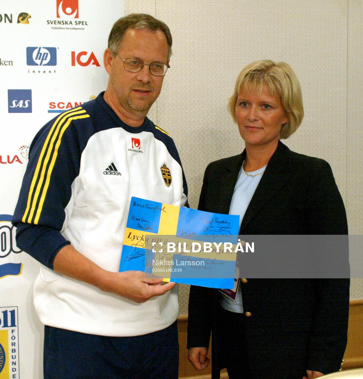 Ulrika Messing, idrottsminister och Lars Lagerbäck, Sverige