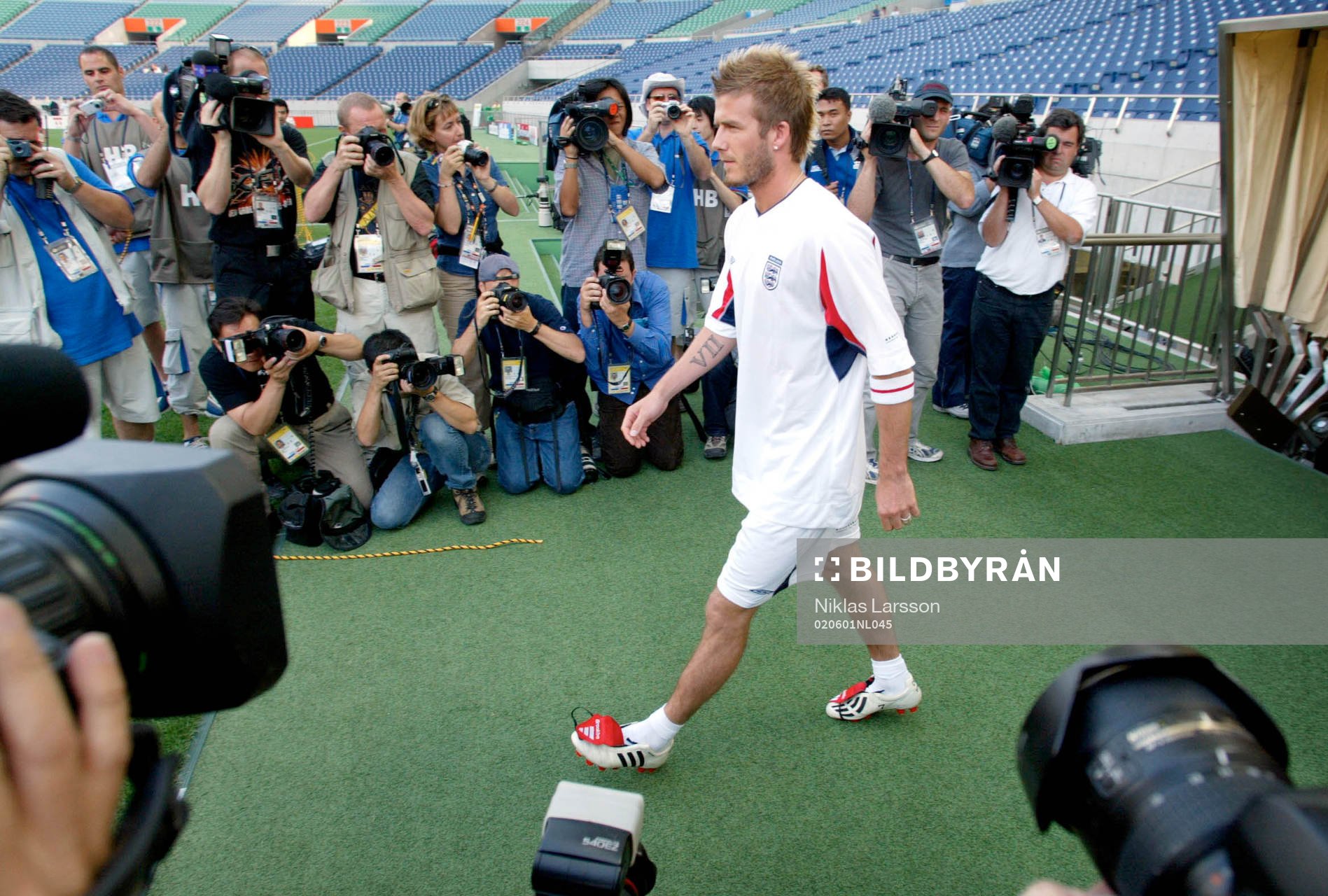 David Beckham, England. Press, media