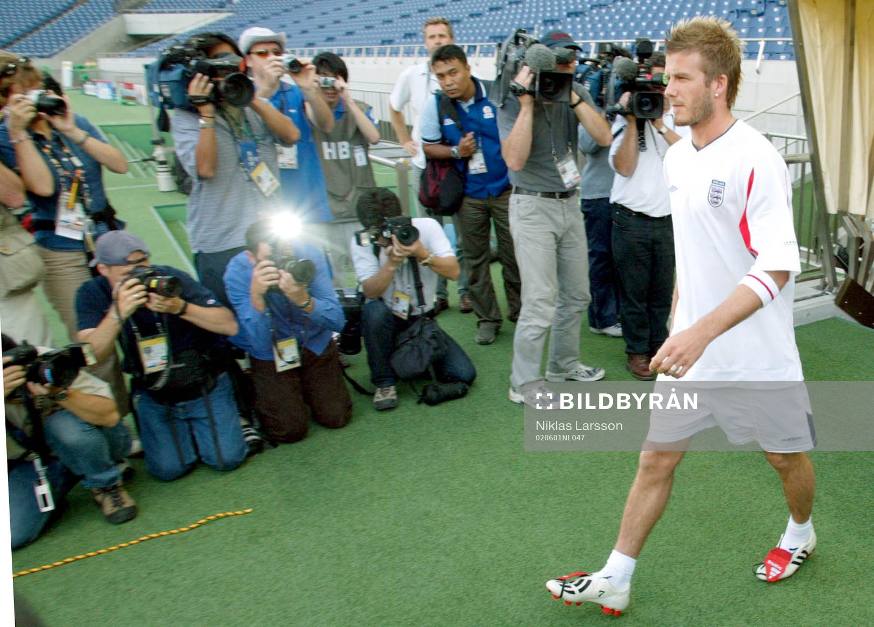 David Beckham, England. Press, media