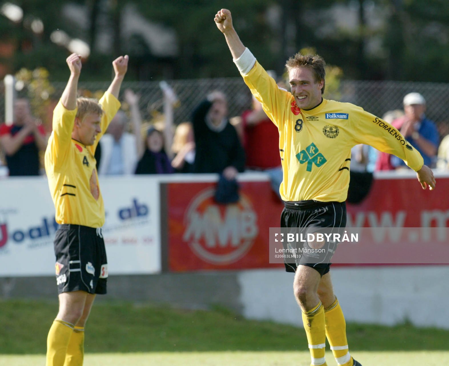 Mattias Rosén, Mjällby, jublar (jubel)