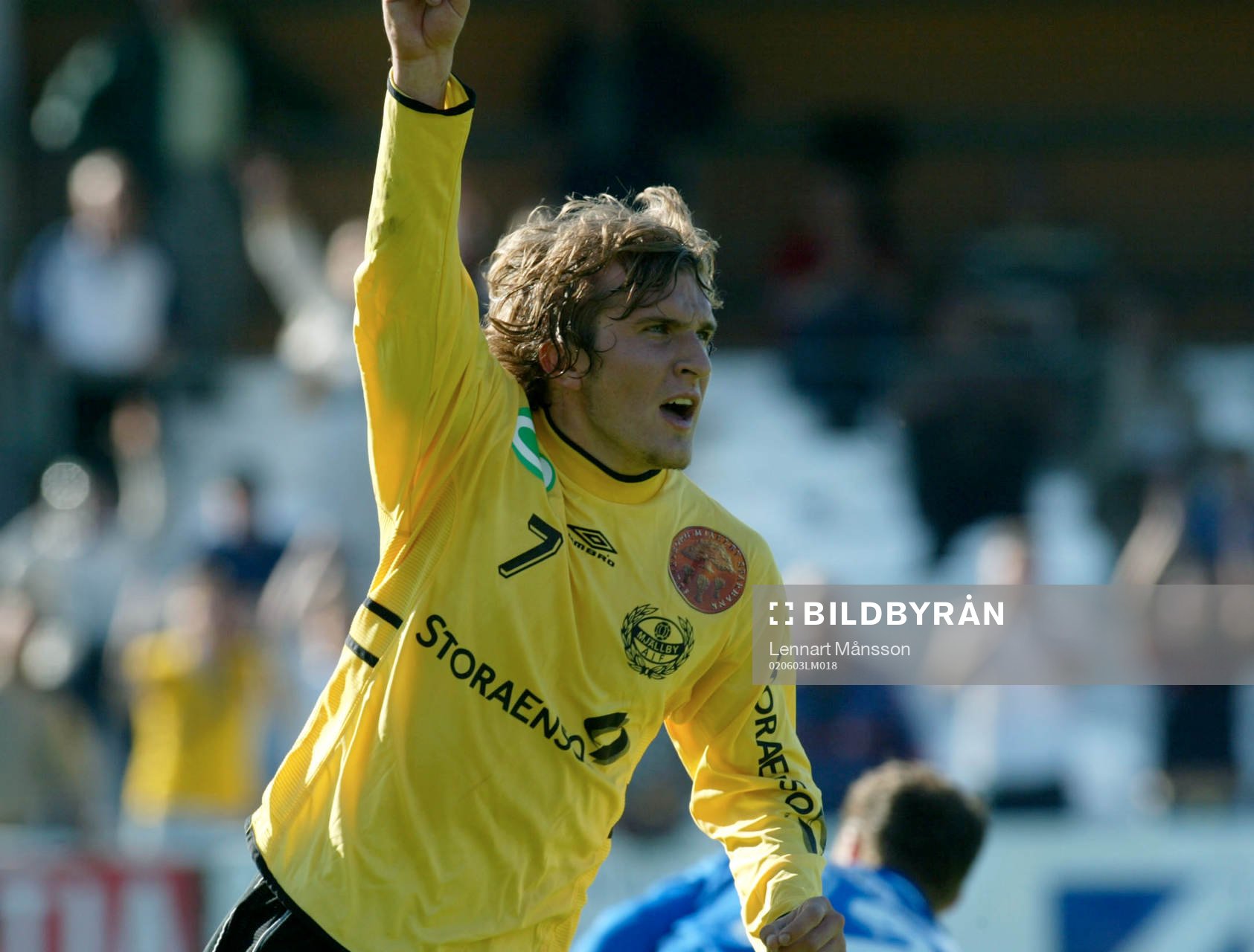 Johan Svensson, Mjällby, jublar, jubel