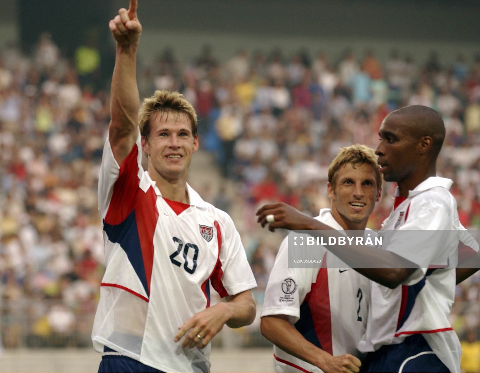  Brian McBride, USA (Amerika)jublar, jubel. 