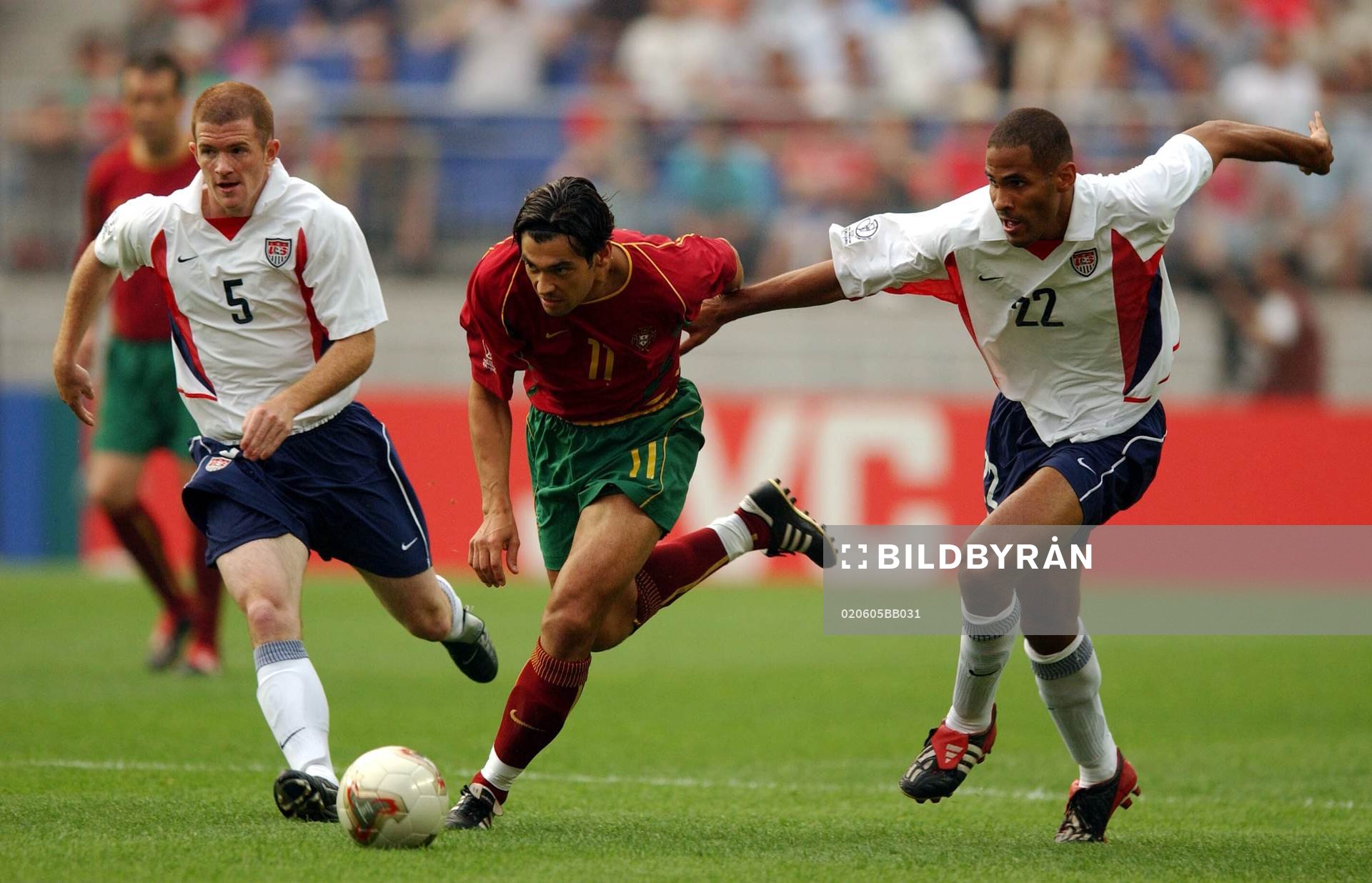  Sergio Conceicao, Portugal och John O'Brien och Anthony Sanneh, USA 