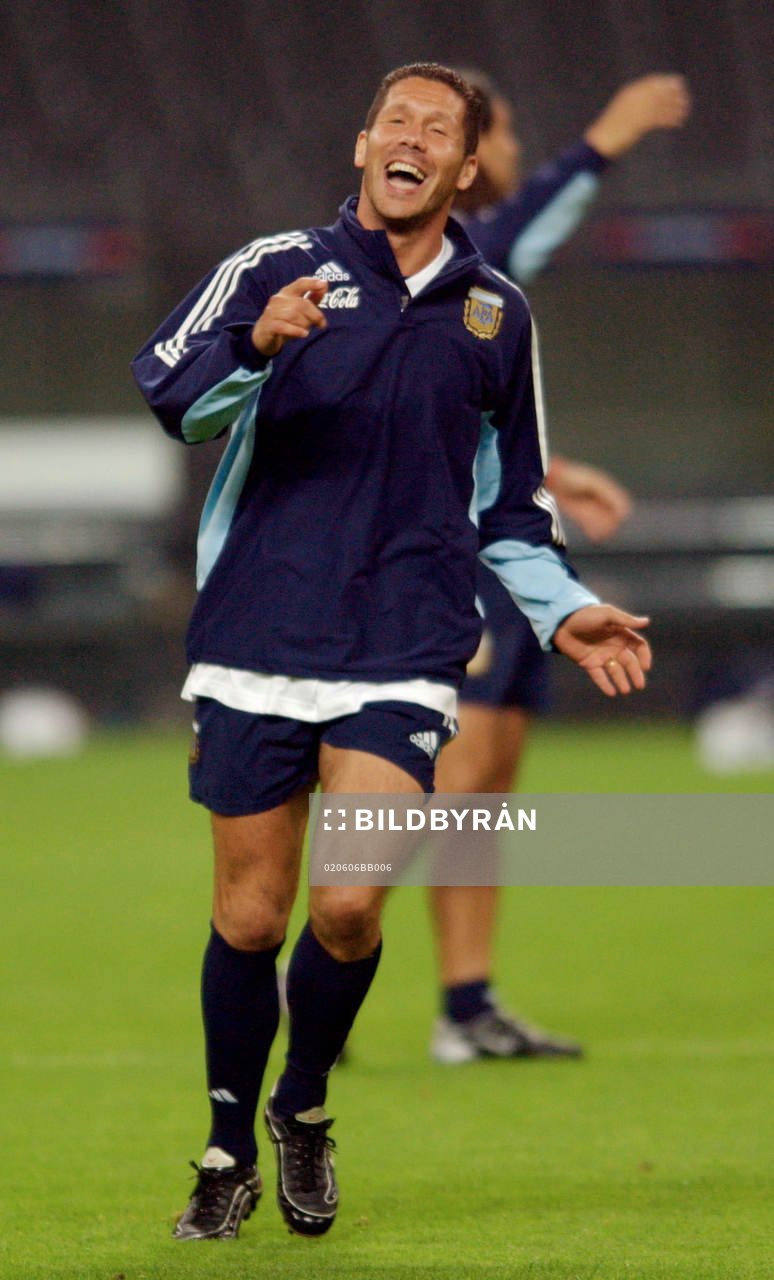 En lycklig Diego Simeone, Argentina