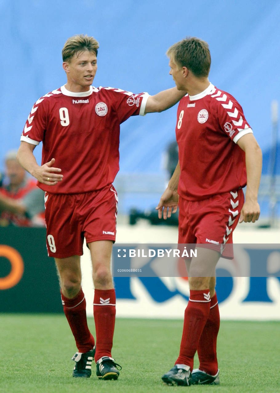 Jon Dahl Tomosson och Jesper Grönkjaer, Danmark jublar,