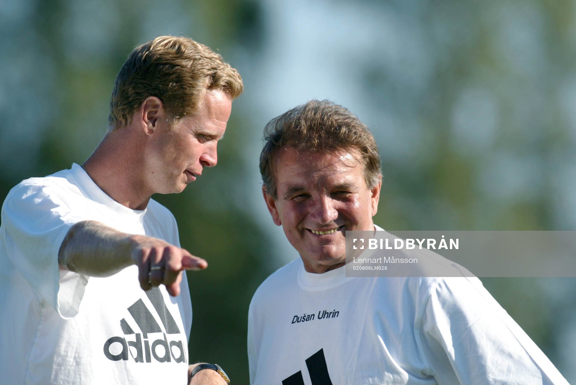 Pär Millqvist, assisterande tränare och Dusan Uhrin,