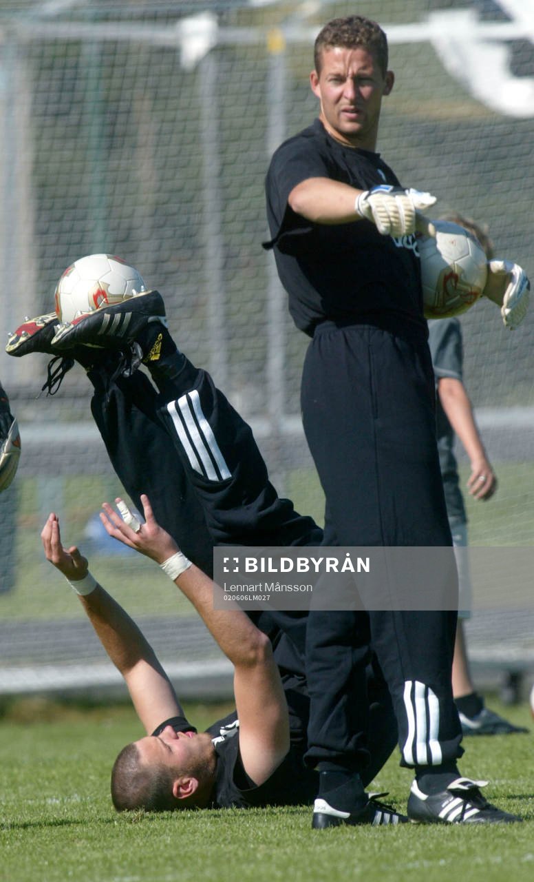 Målvaktsträning, Daniel Örlund och Daniel Andersson