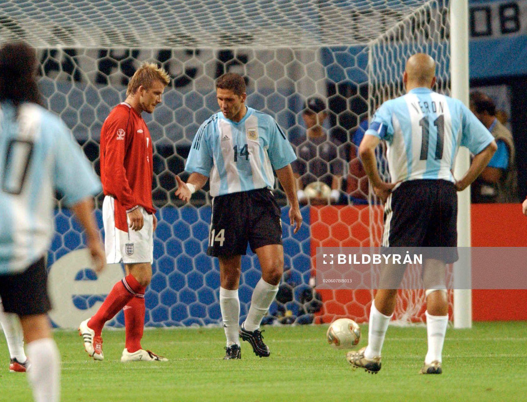 Diego Simeone, Argentina vill skaka hand med David Beckham,