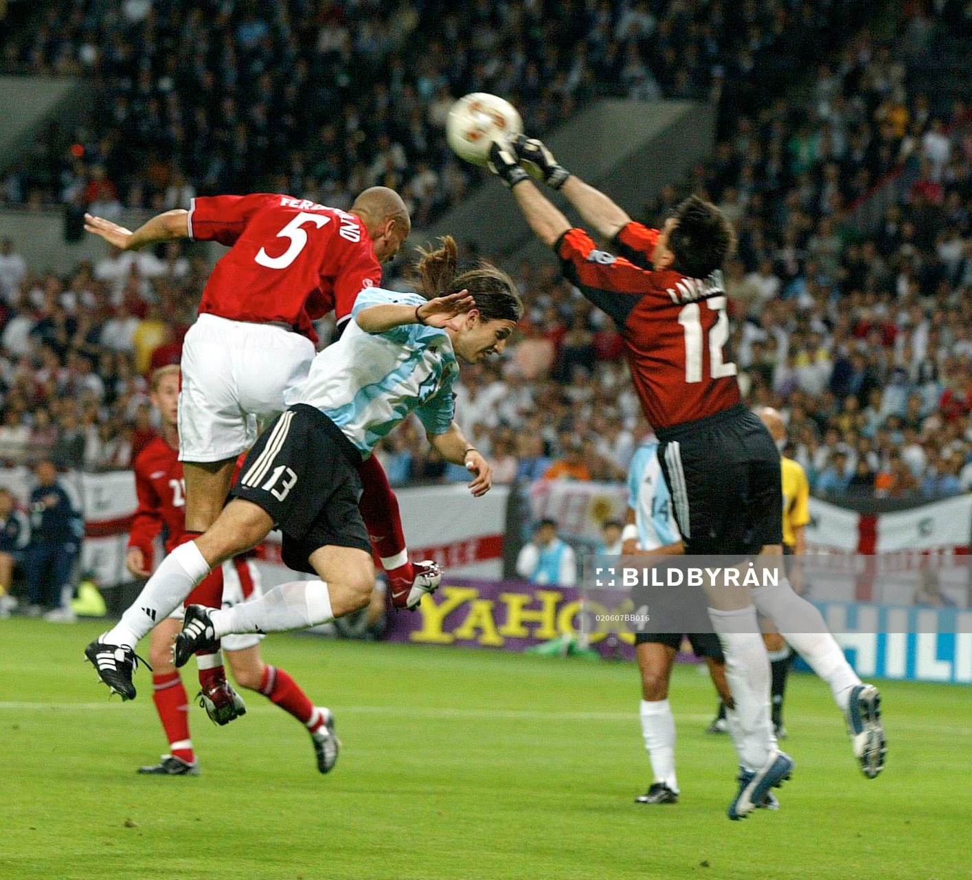 Rio Ferdinand, England och Diego Placente och Pablo