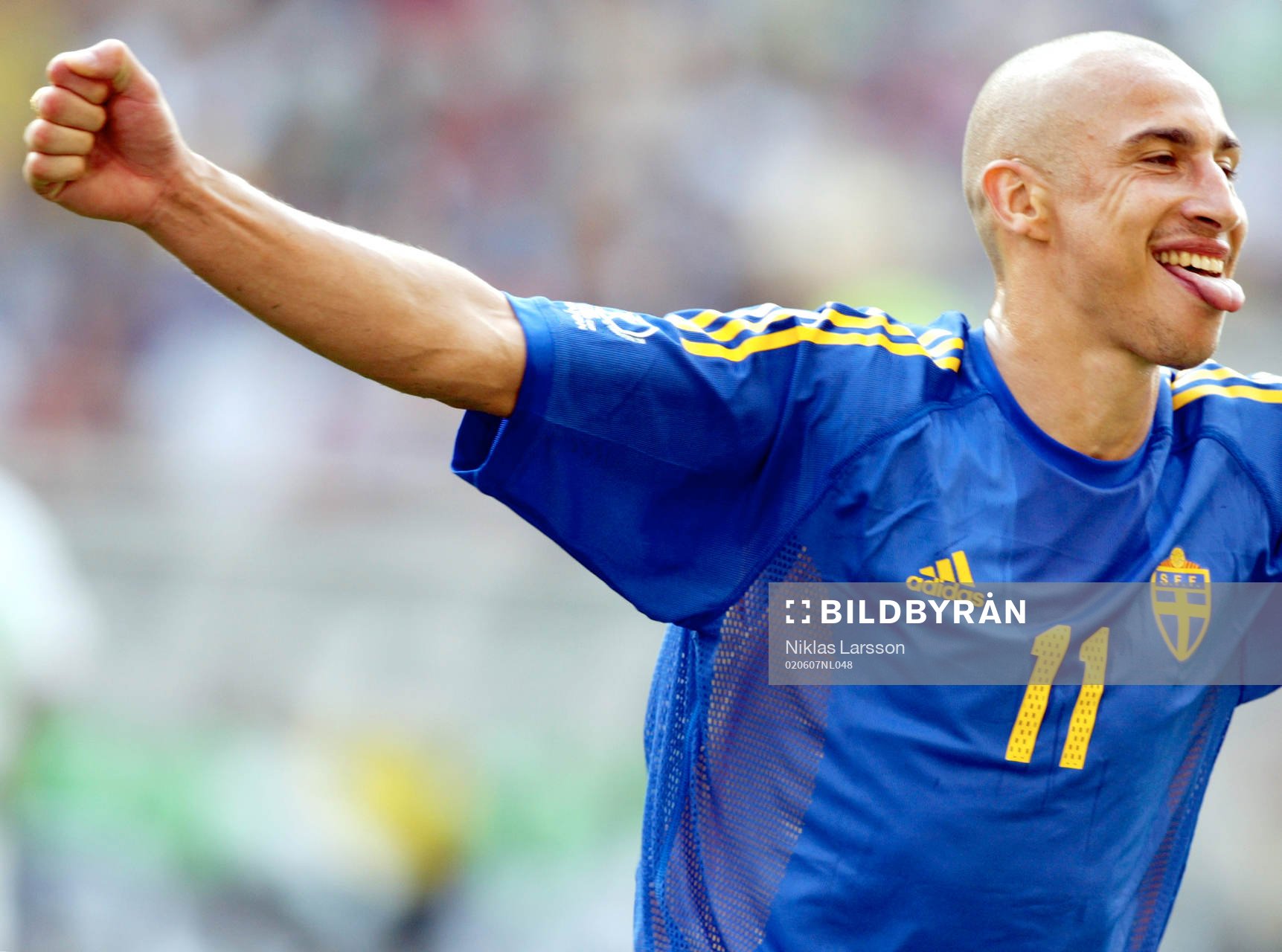  Henrik Larsson, Sverige. Jubel