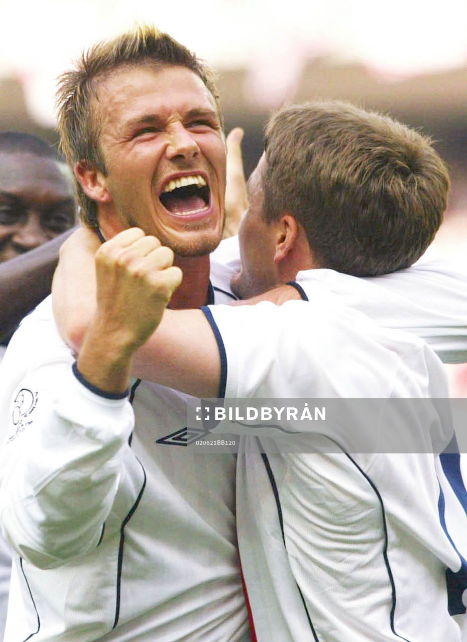 David Beckham och Michael Owen, England