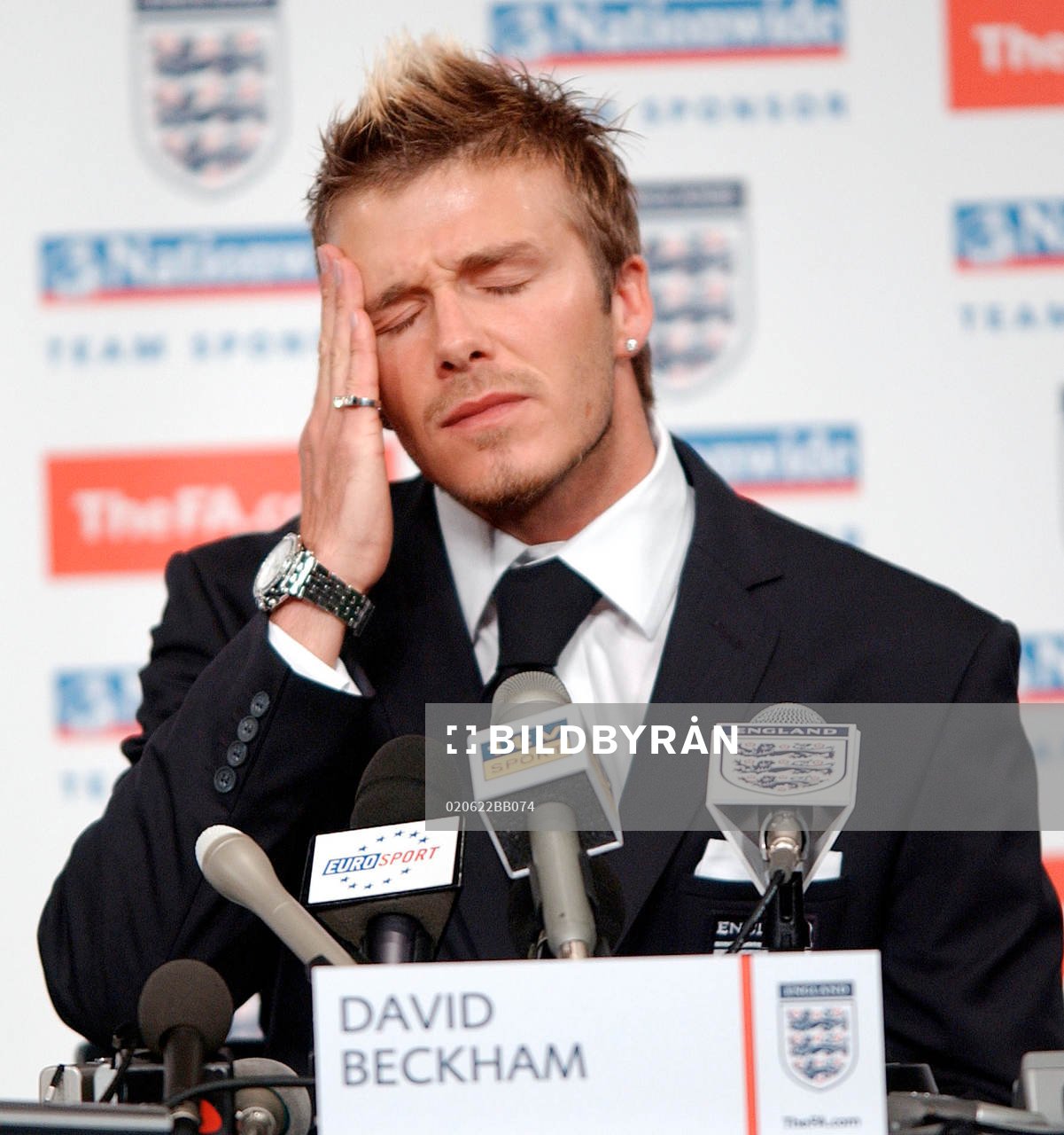 David Beckham, England, Presskonferens