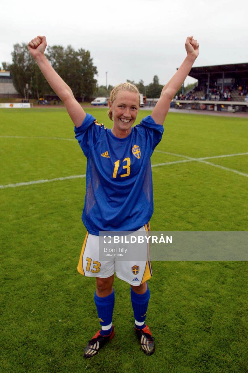  En glad tvåmålsskytt; Anna-Maria Eriksson.