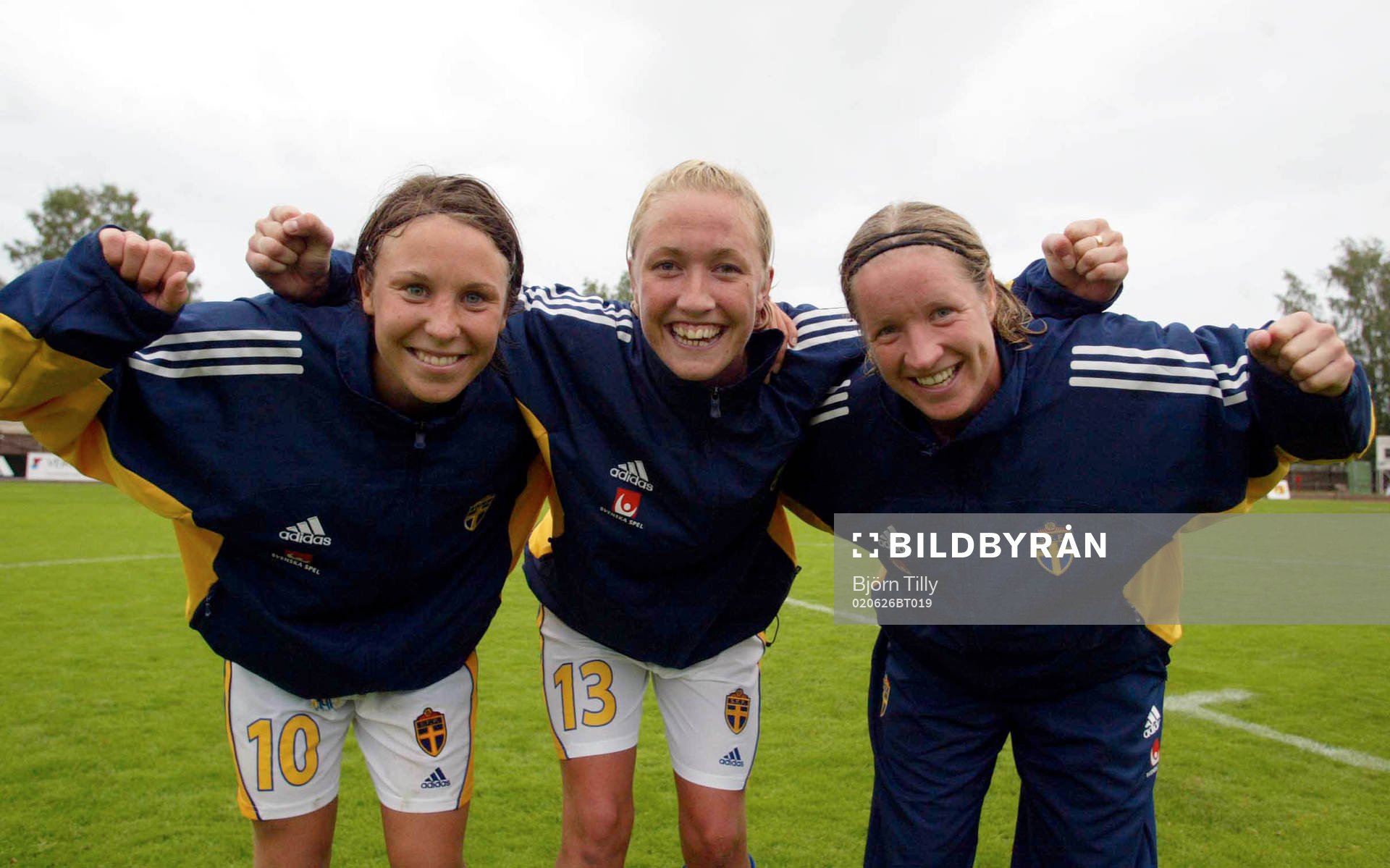 Målskyttarna Hanna Ljungberg, Anna-Maria Eriksson och